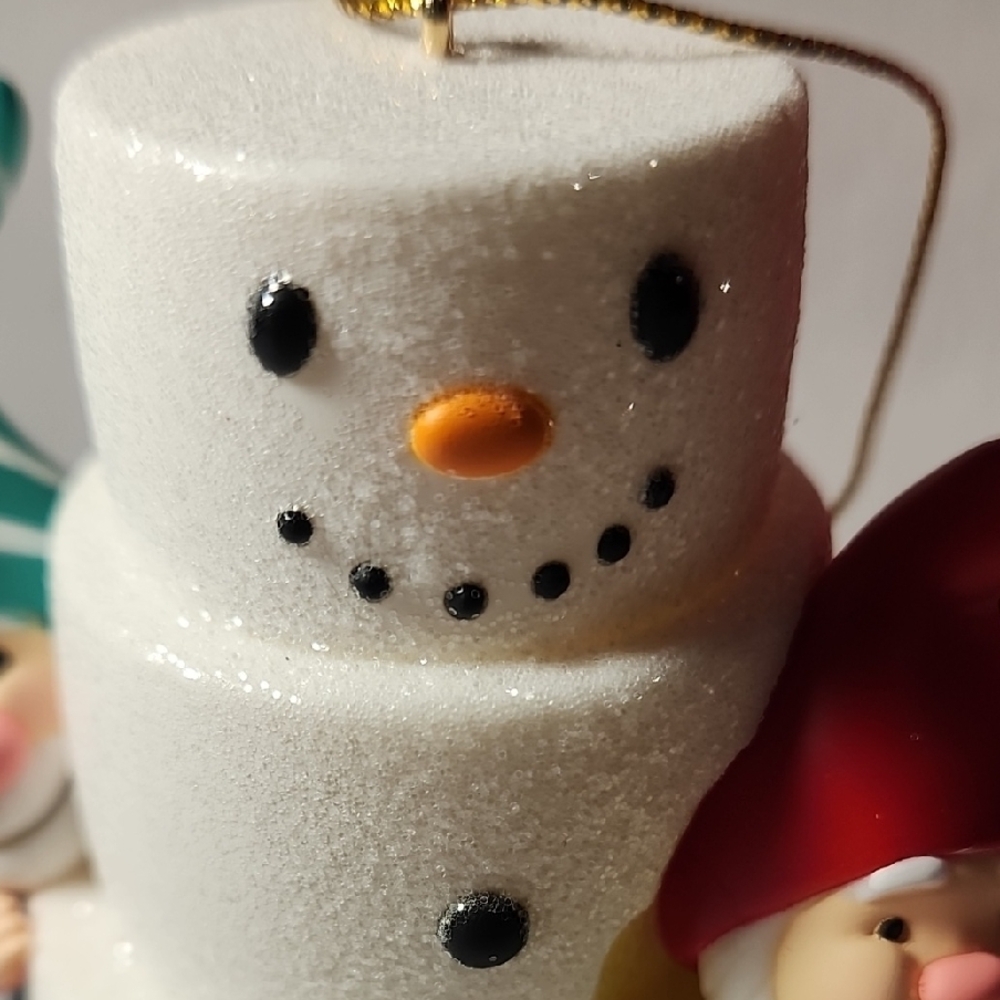 Hallmark NEW Festive Gnome and Snowman Ornament CLEARANCE - Picture 6 of 12